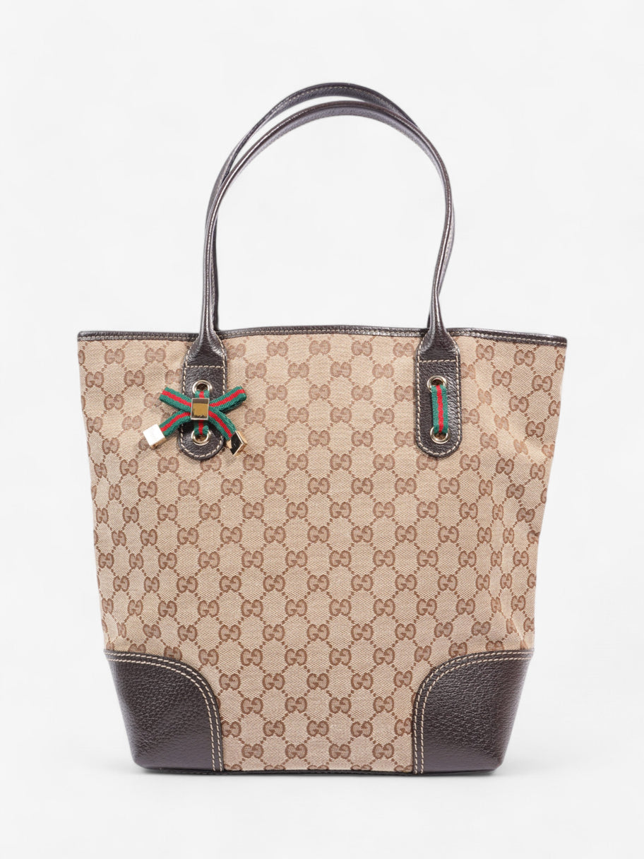 Gucci Princy Tote Brown / Beige Canvas Image 1