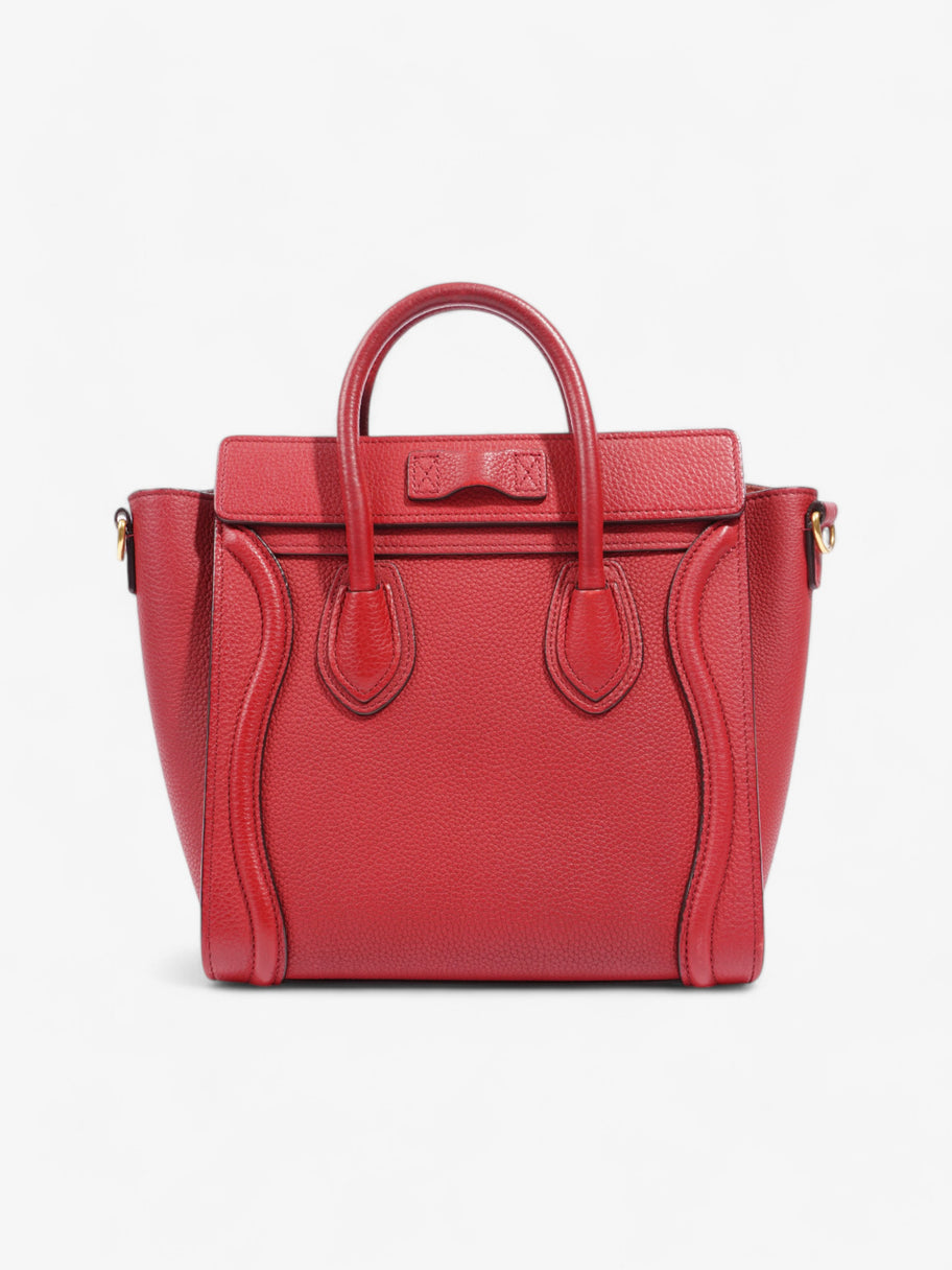 Celine Luggage Tote Red Leather Image 4