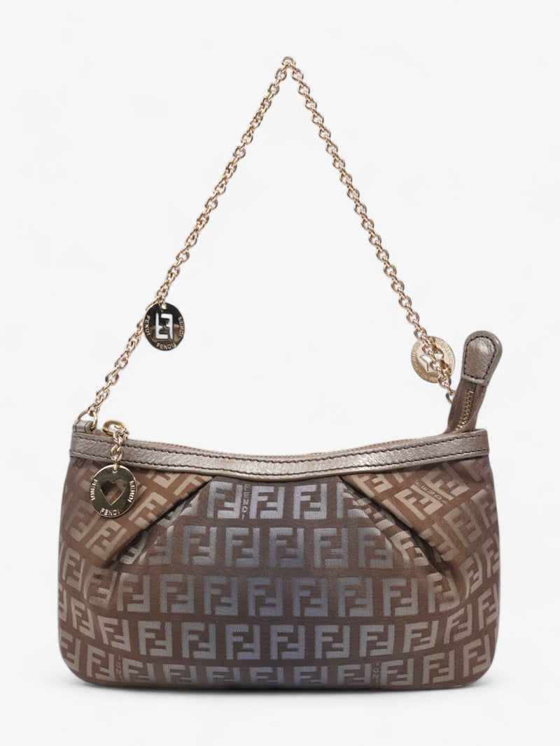  Fendi Zucca Ombre Pochette Brown  Canvas