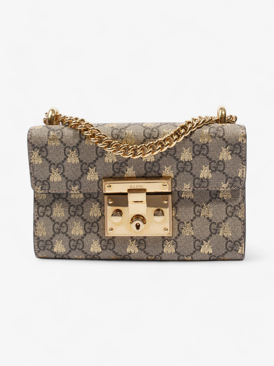 Gucci Padlock Bee Chain Shoulder Supreme Coated Canvas Small Image 1