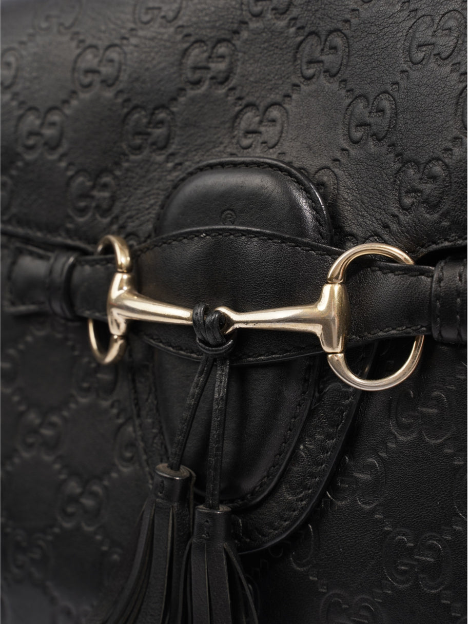 Gucci Emily Guccissima Chain Black Calfskin Leather Image 7