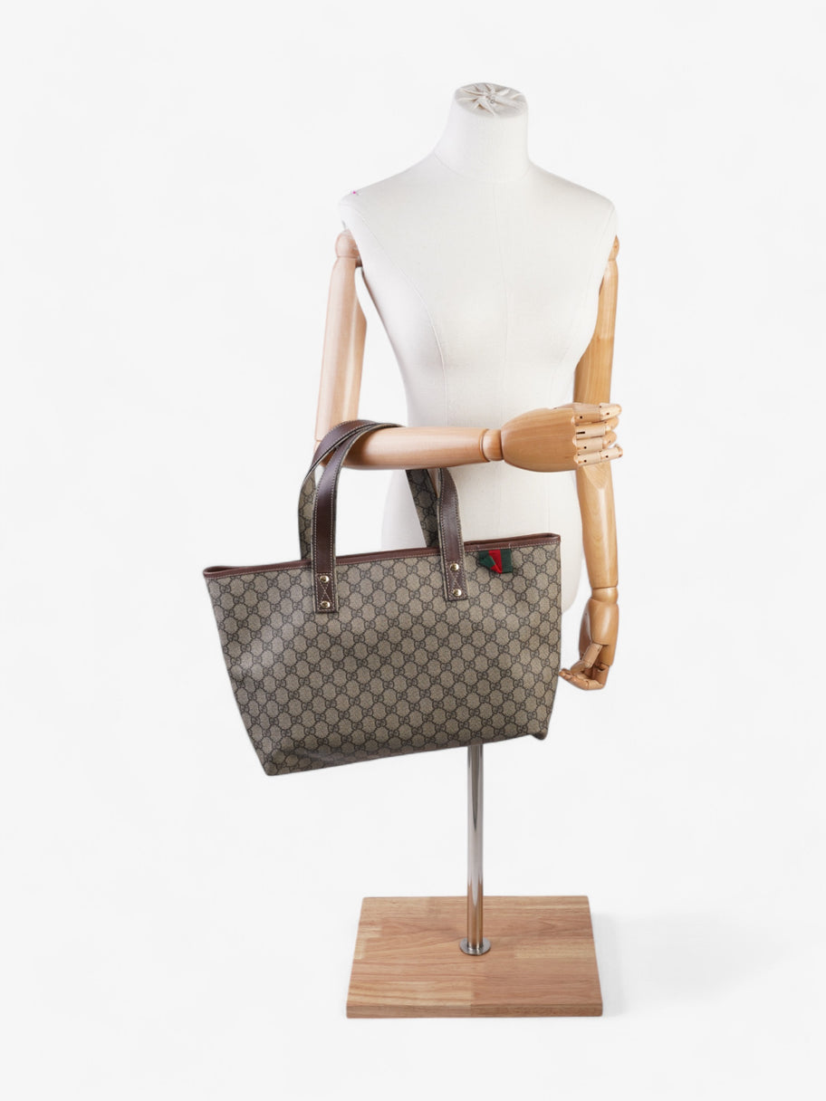 Gucci GG Tote Bag GG Supreme / Brown Coated Canvas Image 2