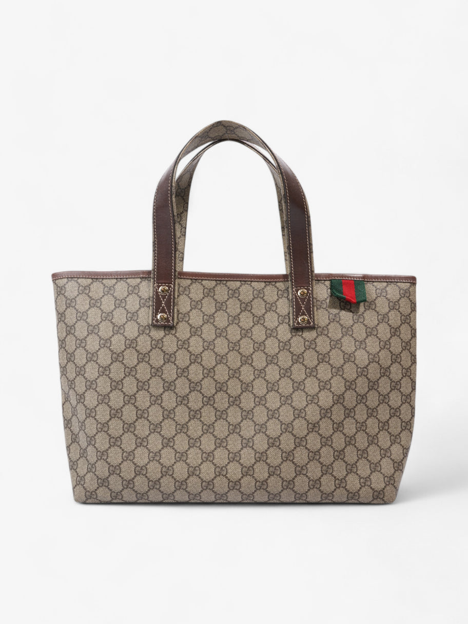 Gucci GG Tote Bag GG Supreme / Brown Coated Canvas Image 1