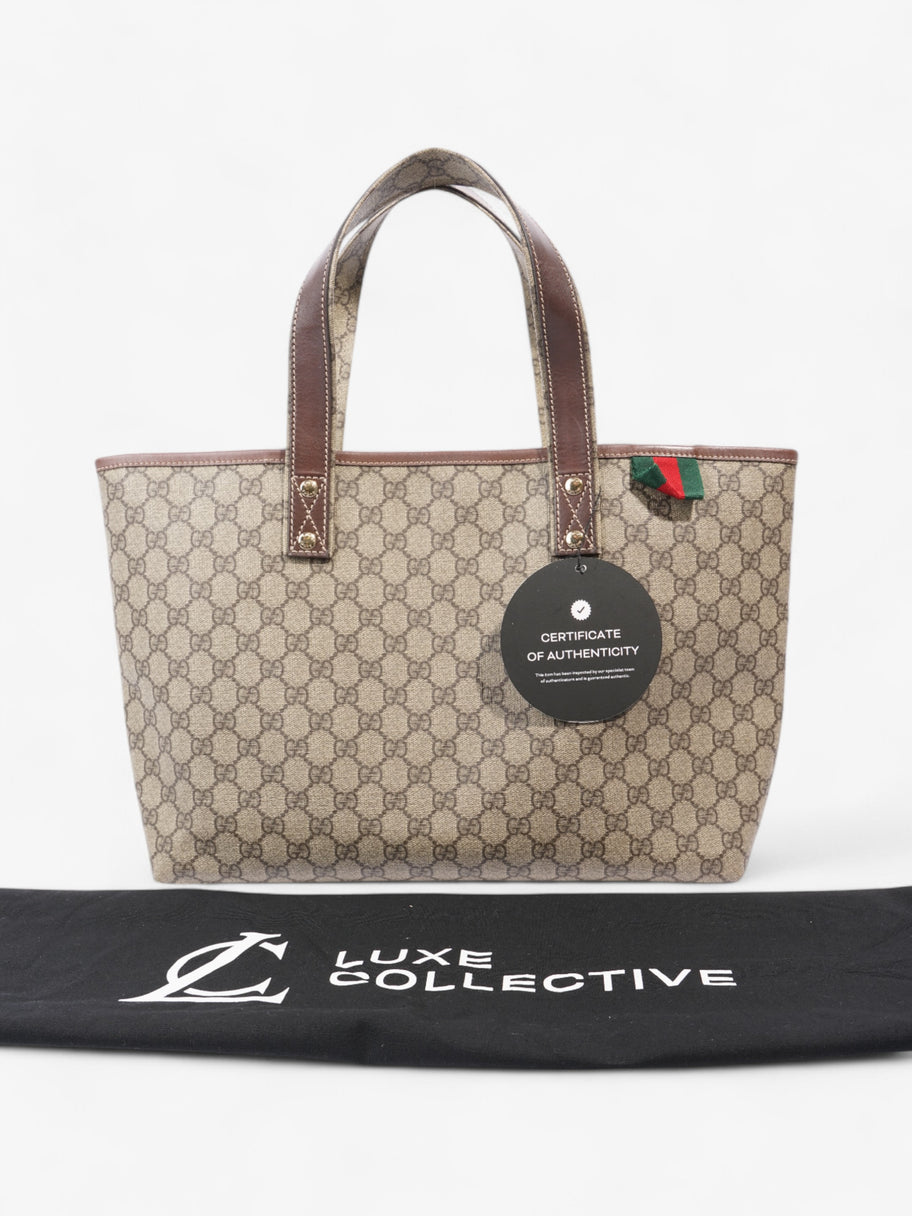 Gucci GG Tote Bag GG Supreme / Brown Coated Canvas Image 10