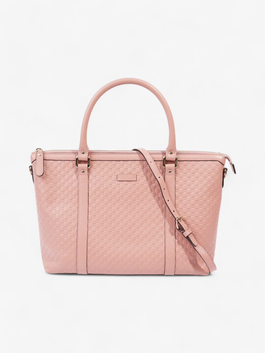 Gucci 2Way Tote Pink Guccissima Calfskin Leather Image 1