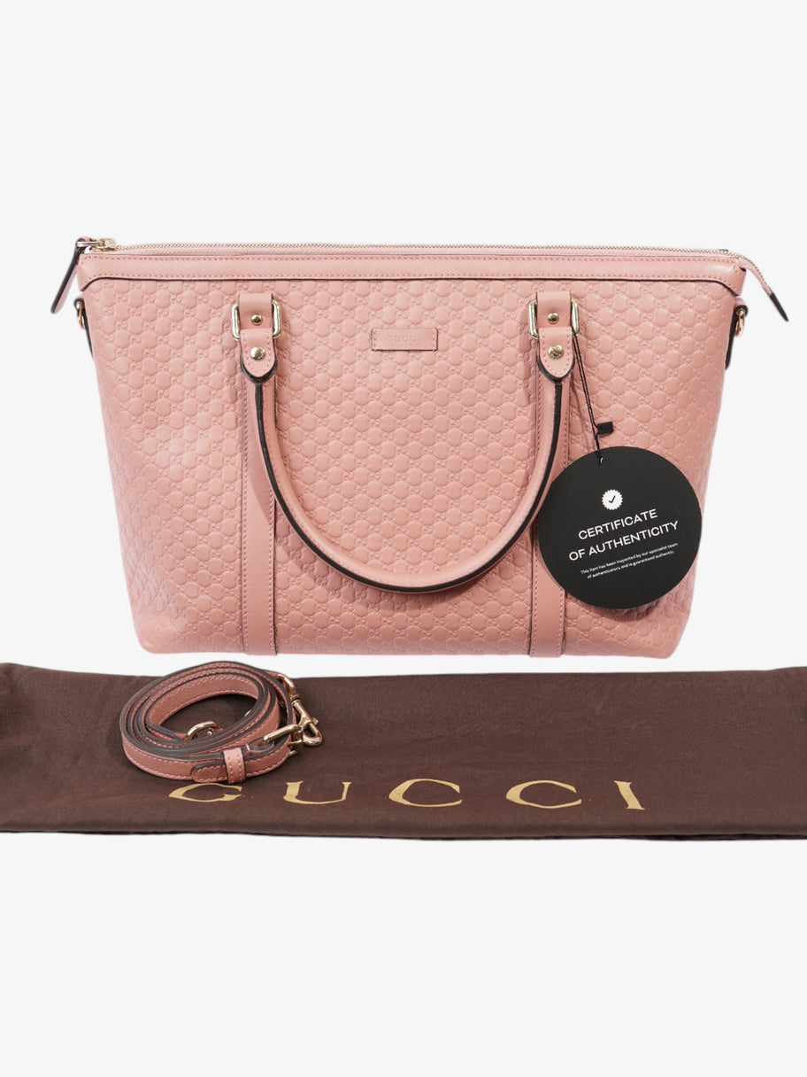 Gucci 2Way Tote Pink Guccissima Calfskin Leather Image 9