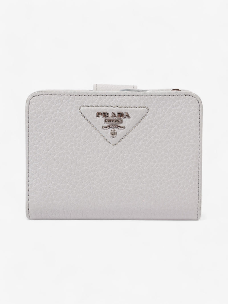  Prada Bifold Wallet Grey / Silver Leather