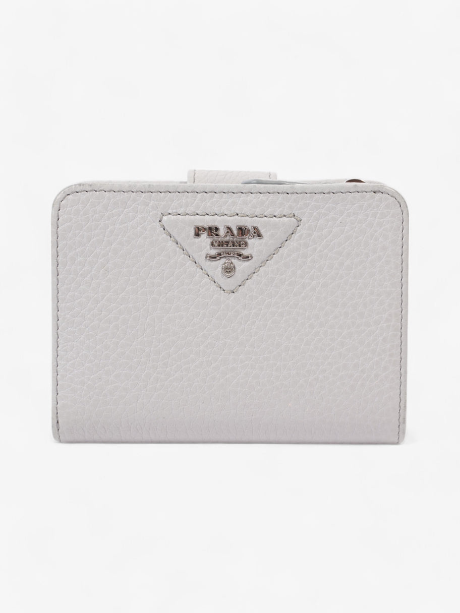 Prada Bifold Wallet Grey / Silver Leather Image 1