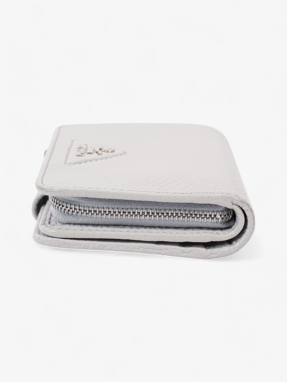 Prada Bifold Wallet Grey / Silver Leather Image 4