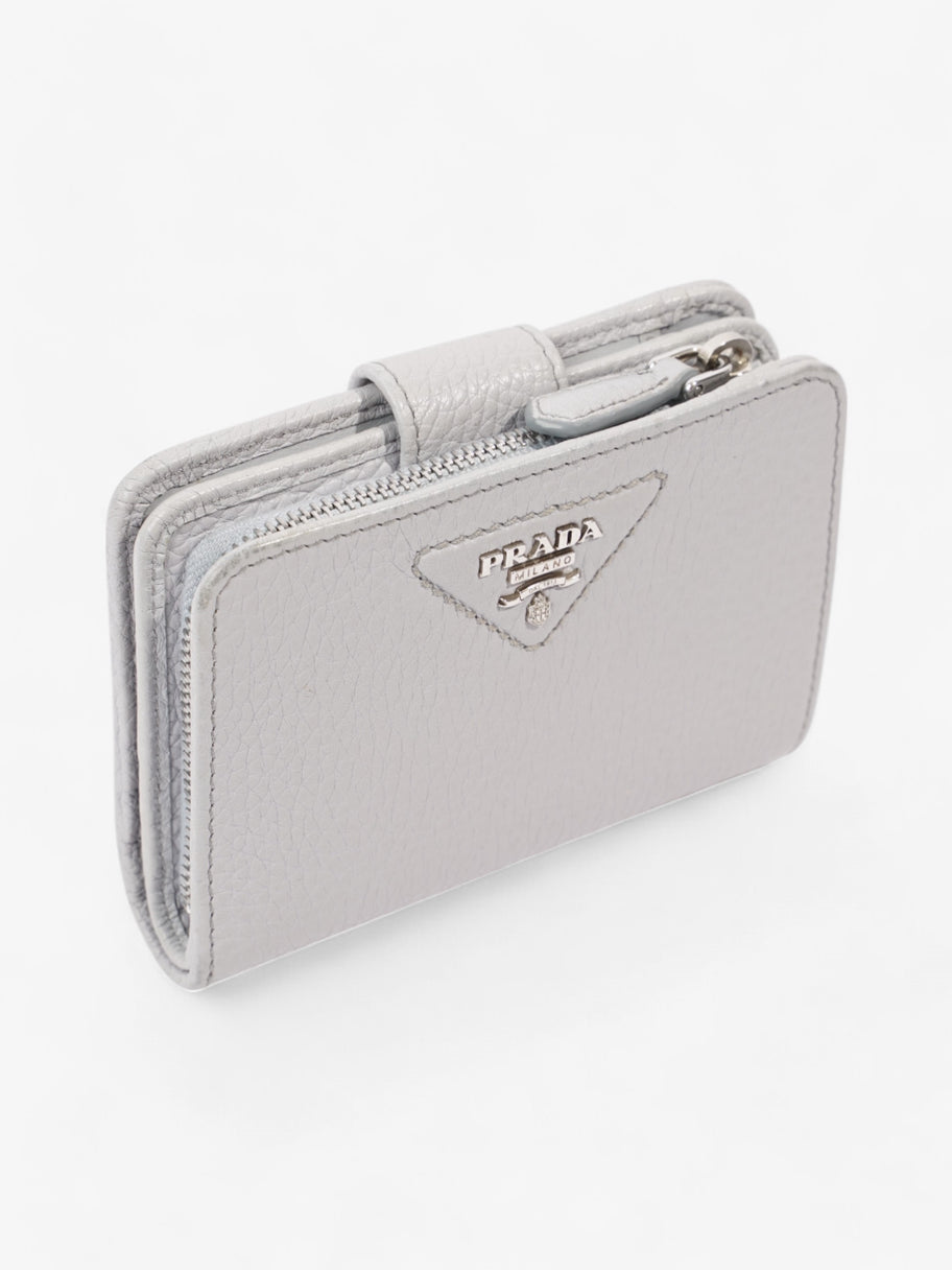 Prada Bifold Wallet Grey / Silver Leather Image 6