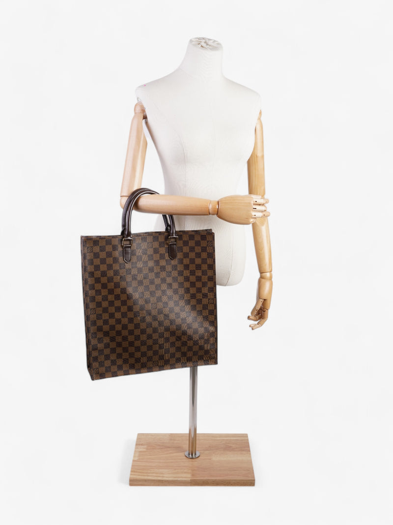  Louis Vuitton Sac Plat Tote Bag Damier Ebene Coated Canvas