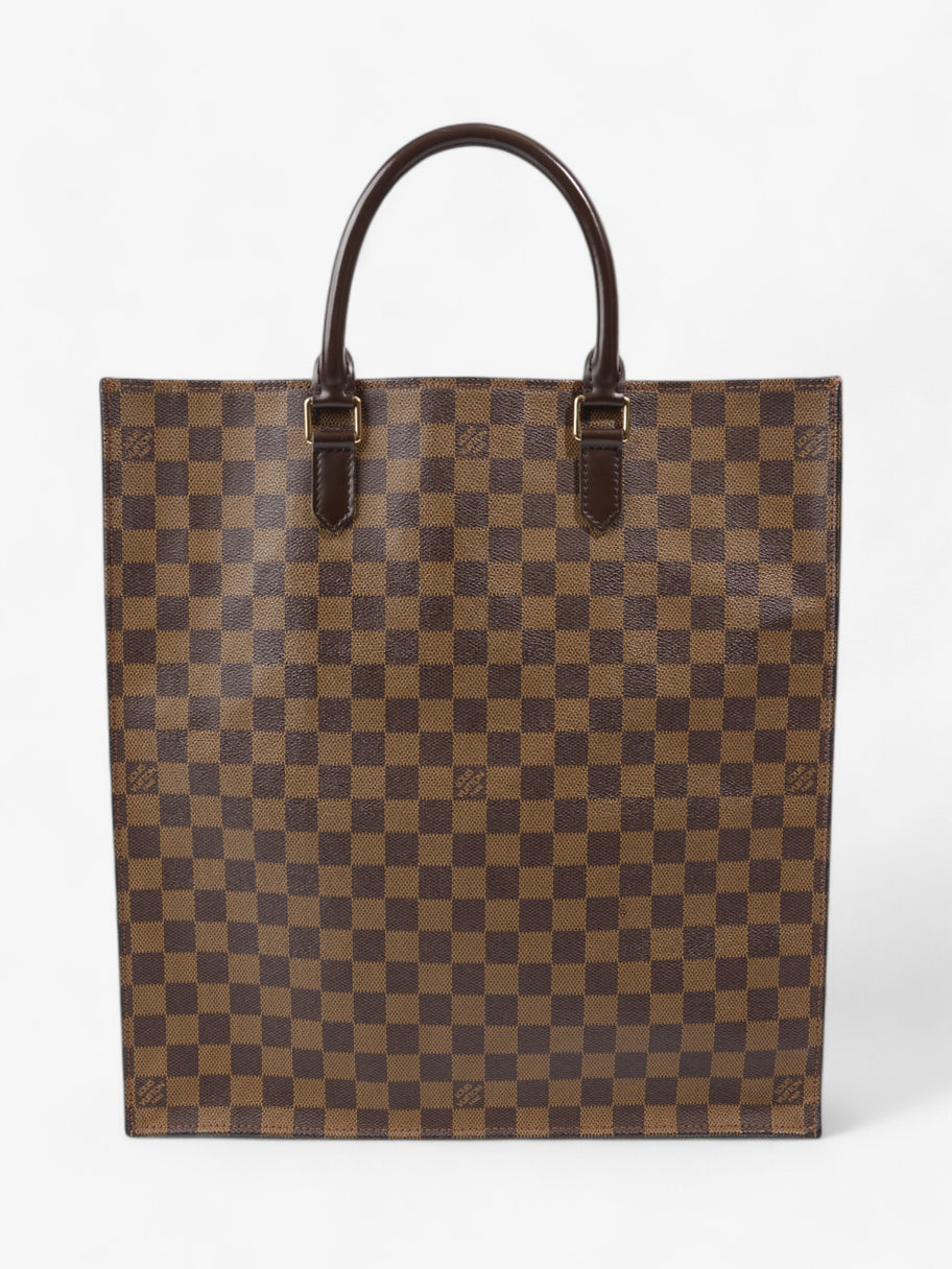 Louis Vuitton Sac Plat Tote Bag Damier Ebene Coated Canvas Image 4