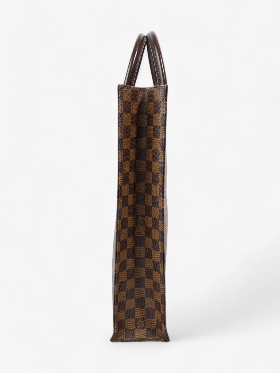 Louis Vuitton Sac Plat Tote Bag Damier Ebene Coated Canvas Image 5