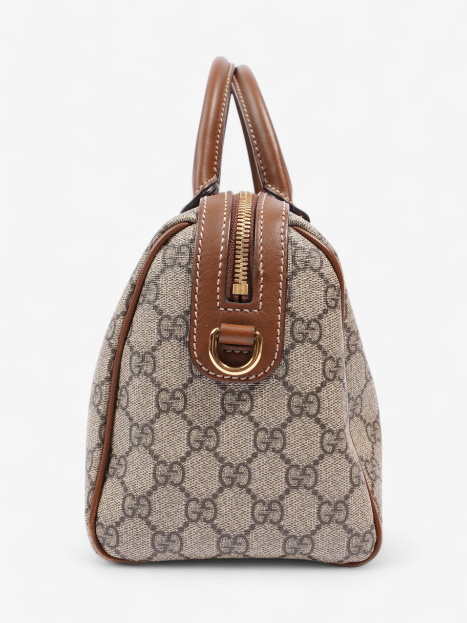 Gucci Boston Bee Bag GG Supreme / Brown Coated Canvas Small Image 3