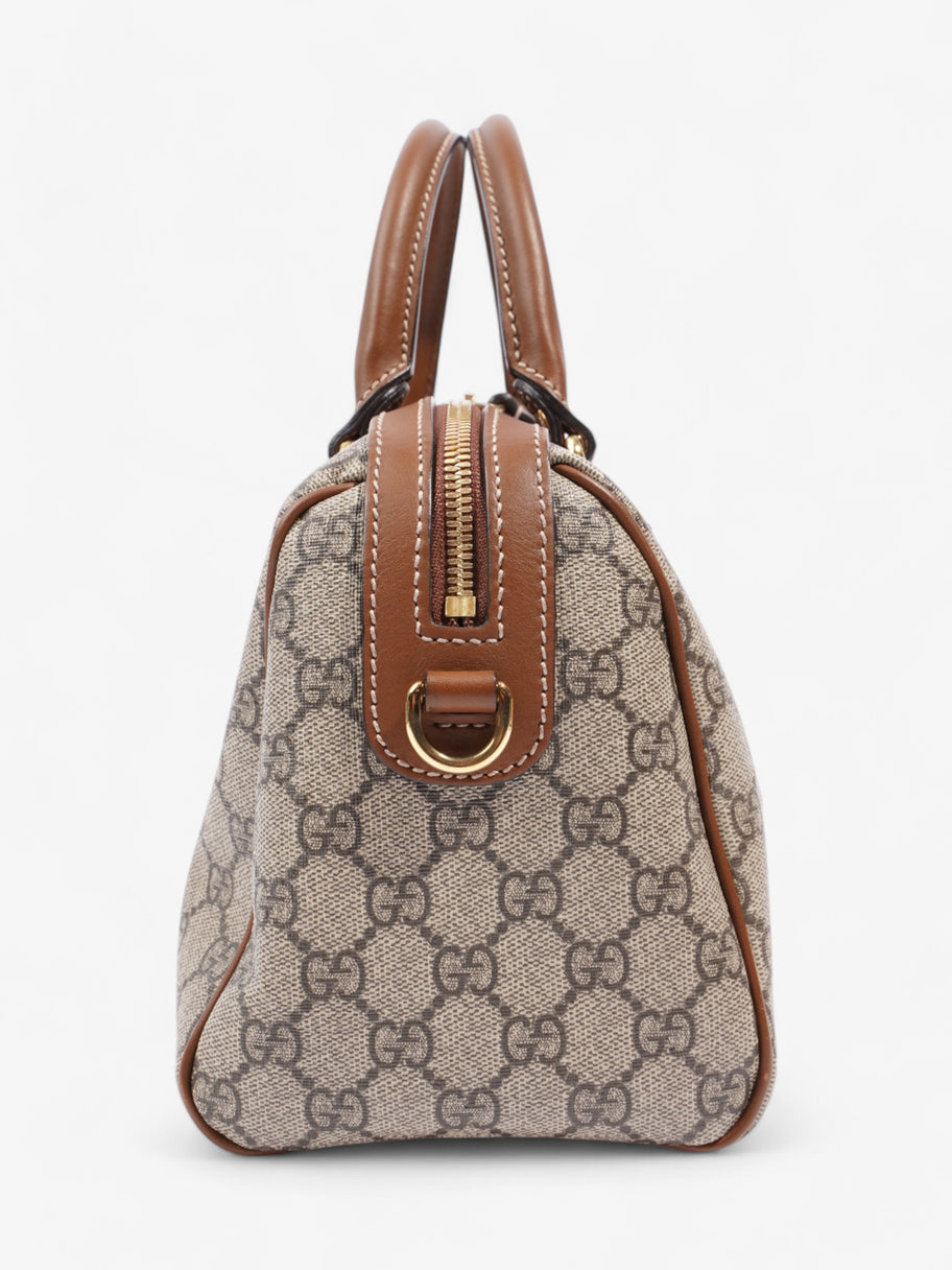 Gucci Boston Bee Bag GG Supreme / Brown Coated Canvas Small Image 5