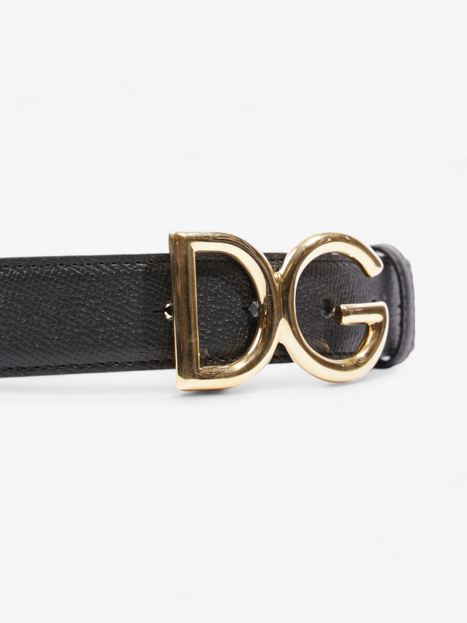 Dolce and Gabbana DG Logo Belt Black Leather 95cm 38