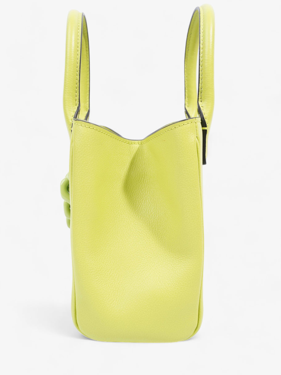 La Medusa Tote Lime Green Grained Leather Small Image 4
