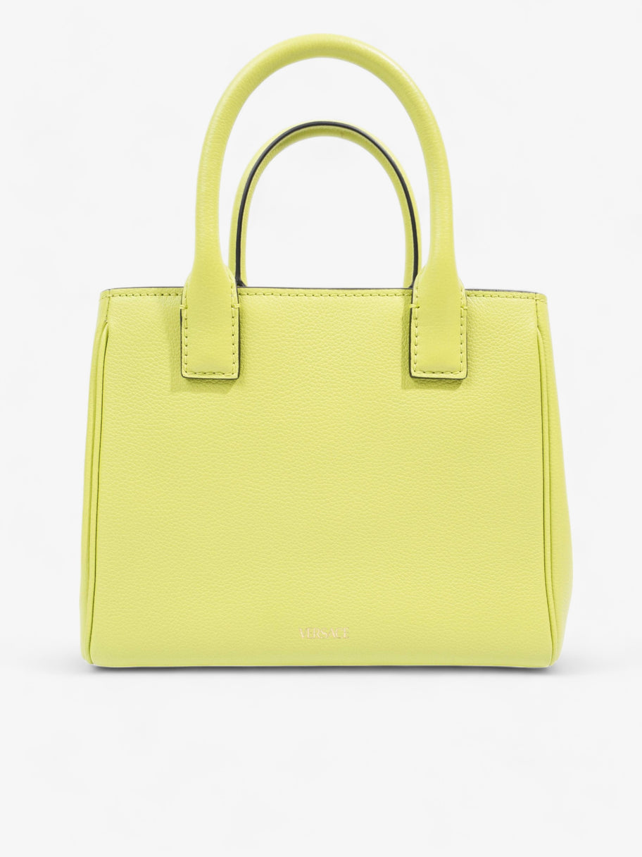 La Medusa Tote Lime Green Grained Leather Small Image 5