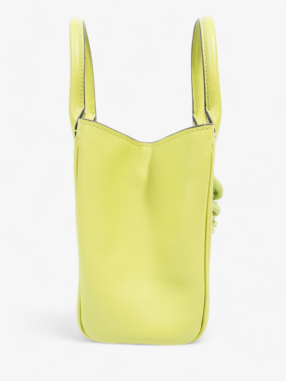 La Medusa Tote Lime Green Grained Leather Small Image 6
