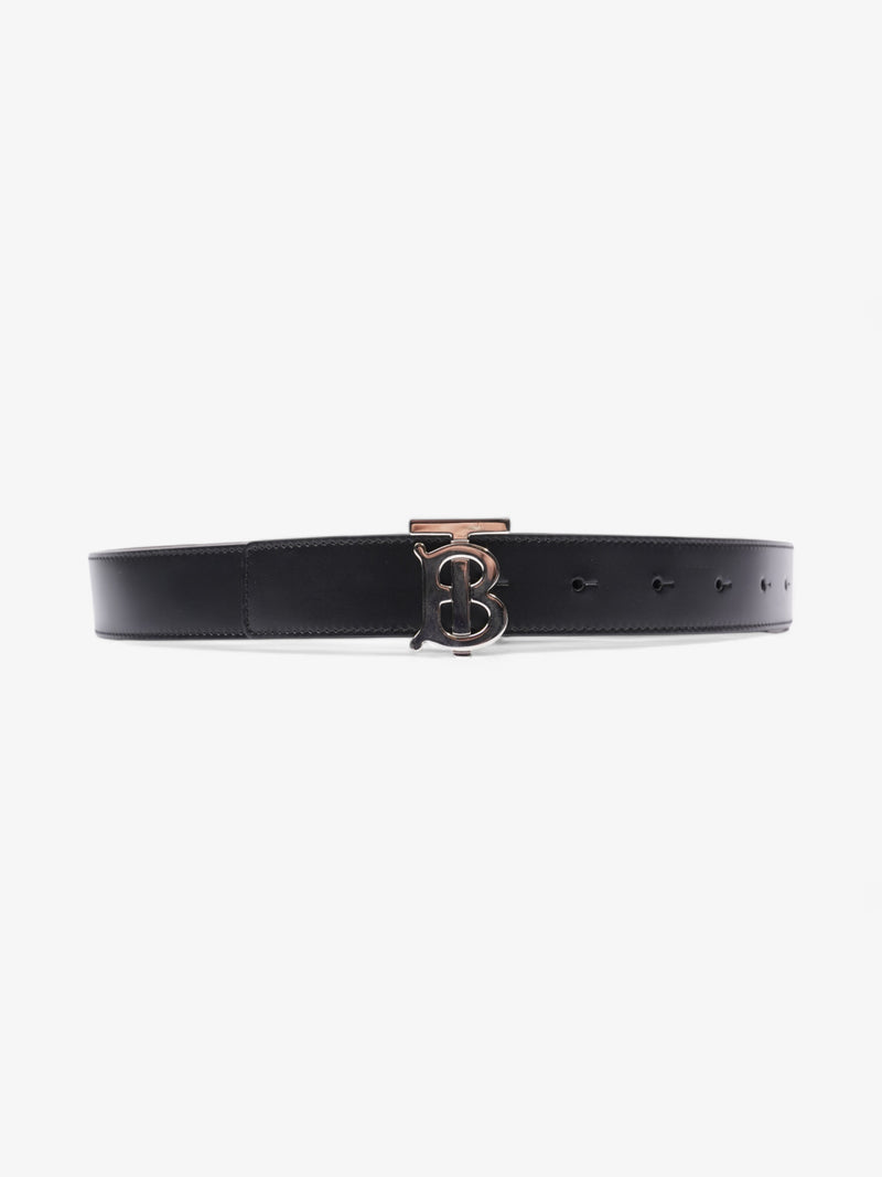  Burberry TB Reversible Belt Black / Brown Leather S