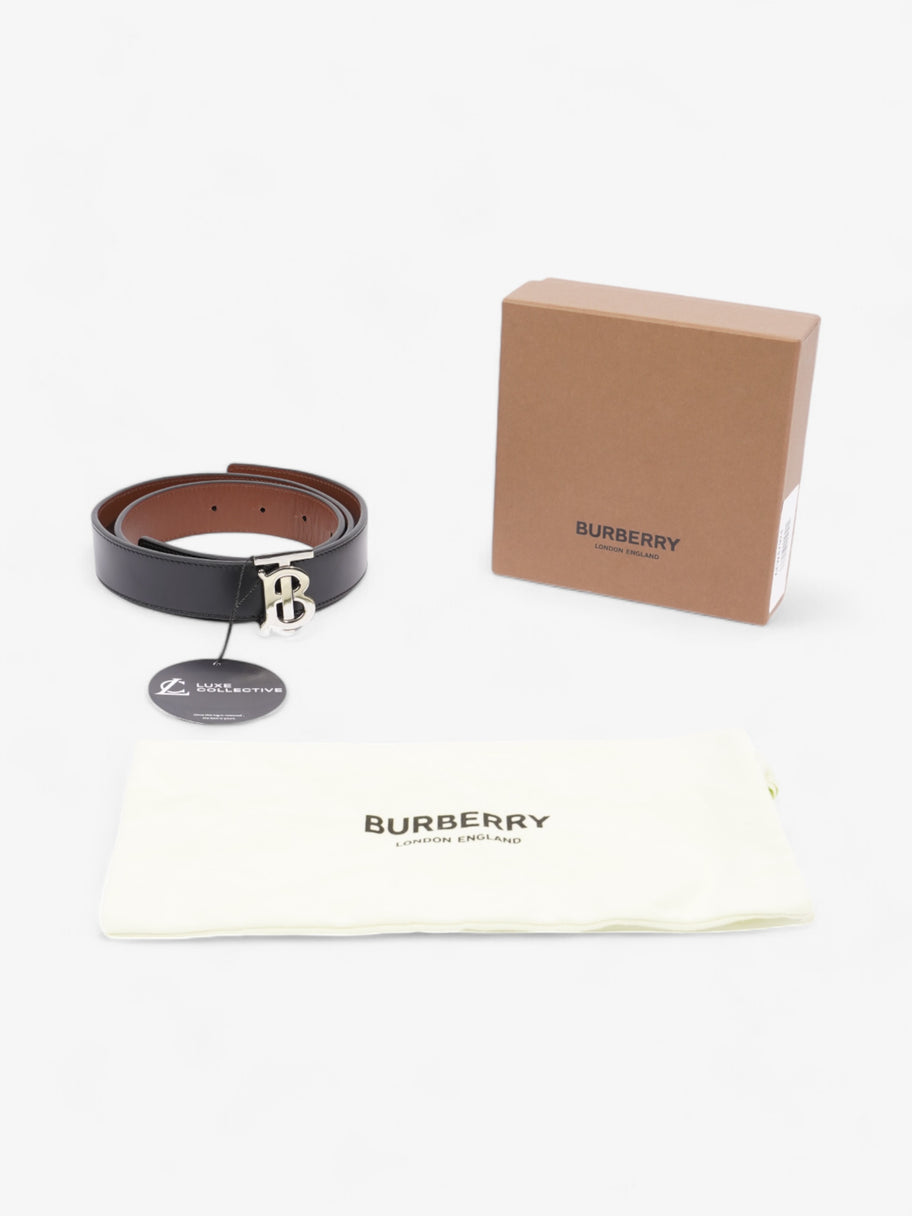 Burberry TB Reversible Belt Black / Brown Leather S Image 6