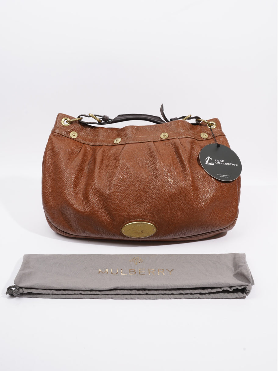 Mitzy Hobo Oak Grained Leather Image 12