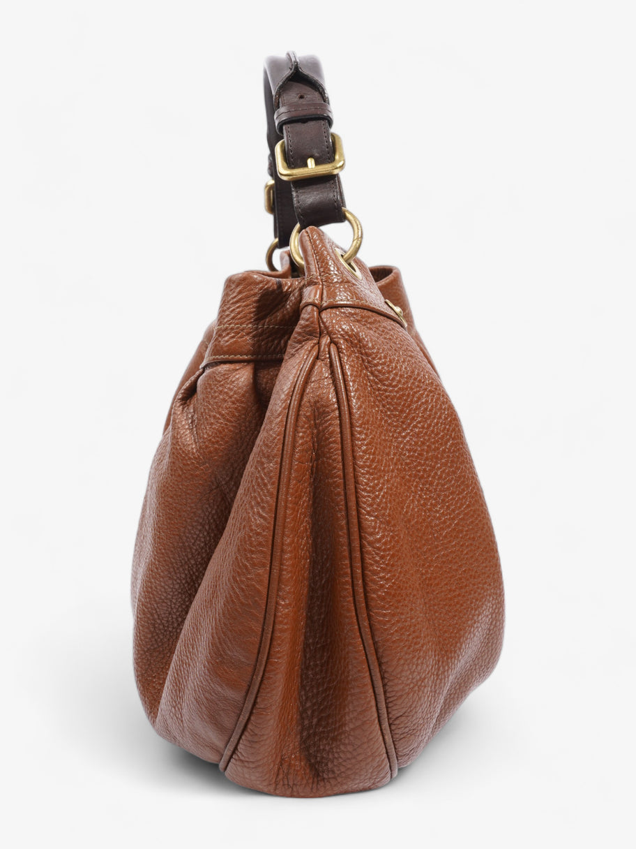 Mitzy Hobo Oak Grained Leather Image 6