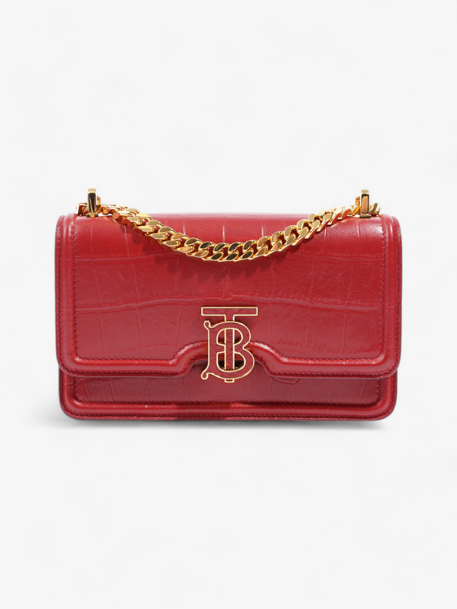 Burberry TB Bag Red Embossed Leather Mini Image 1