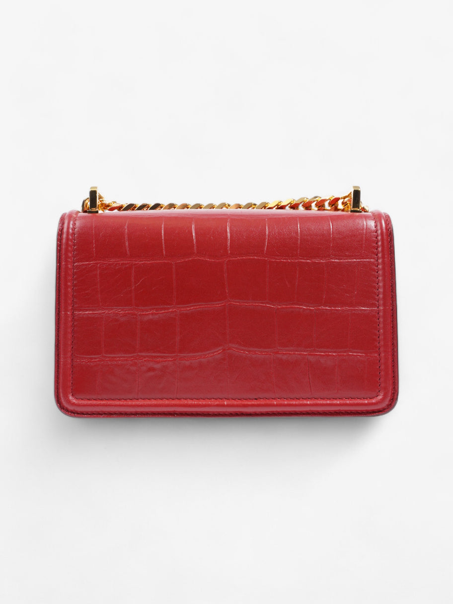 Burberry TB Bag Red Embossed Leather Mini Image 4