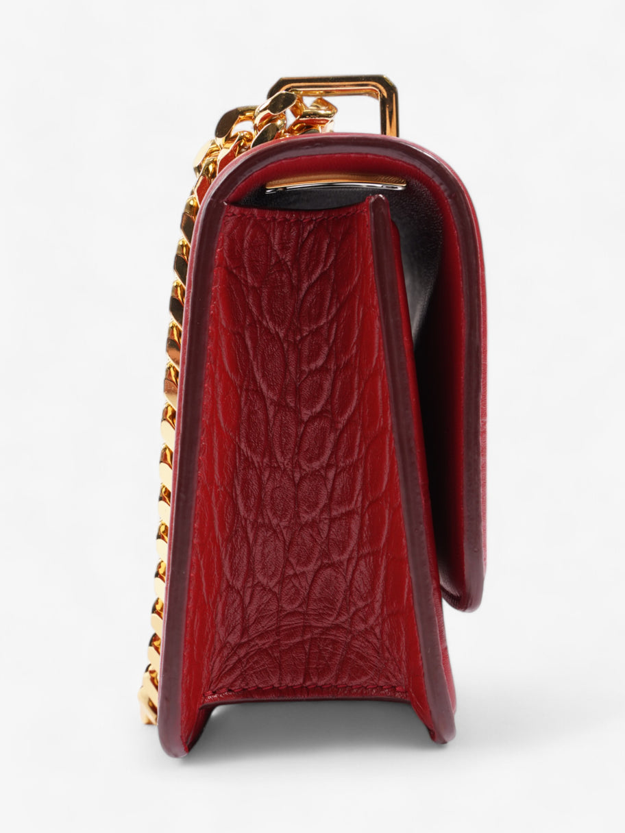 Burberry TB Bag Red Embossed Leather Mini Image 5