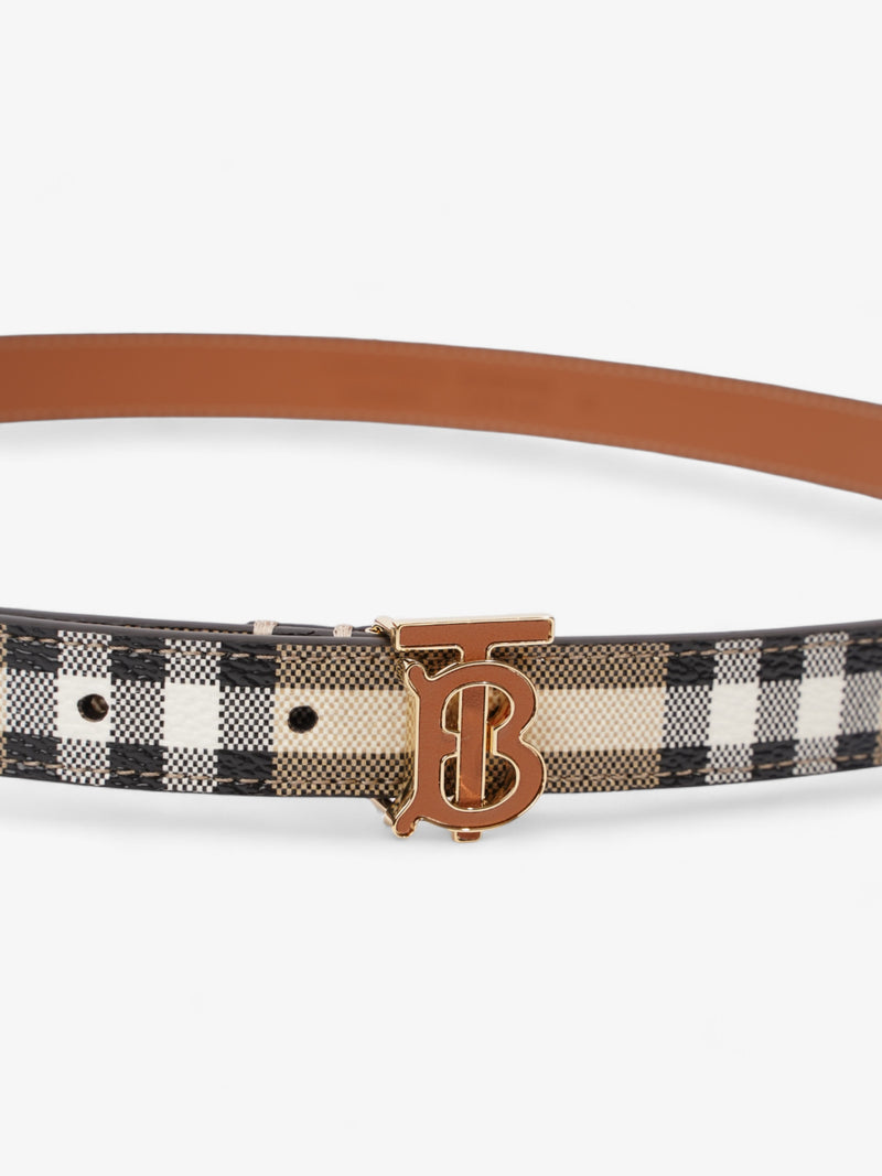  Burberry TB Belt Vintage Check / Briar Brown Canvas Medium - 102cm