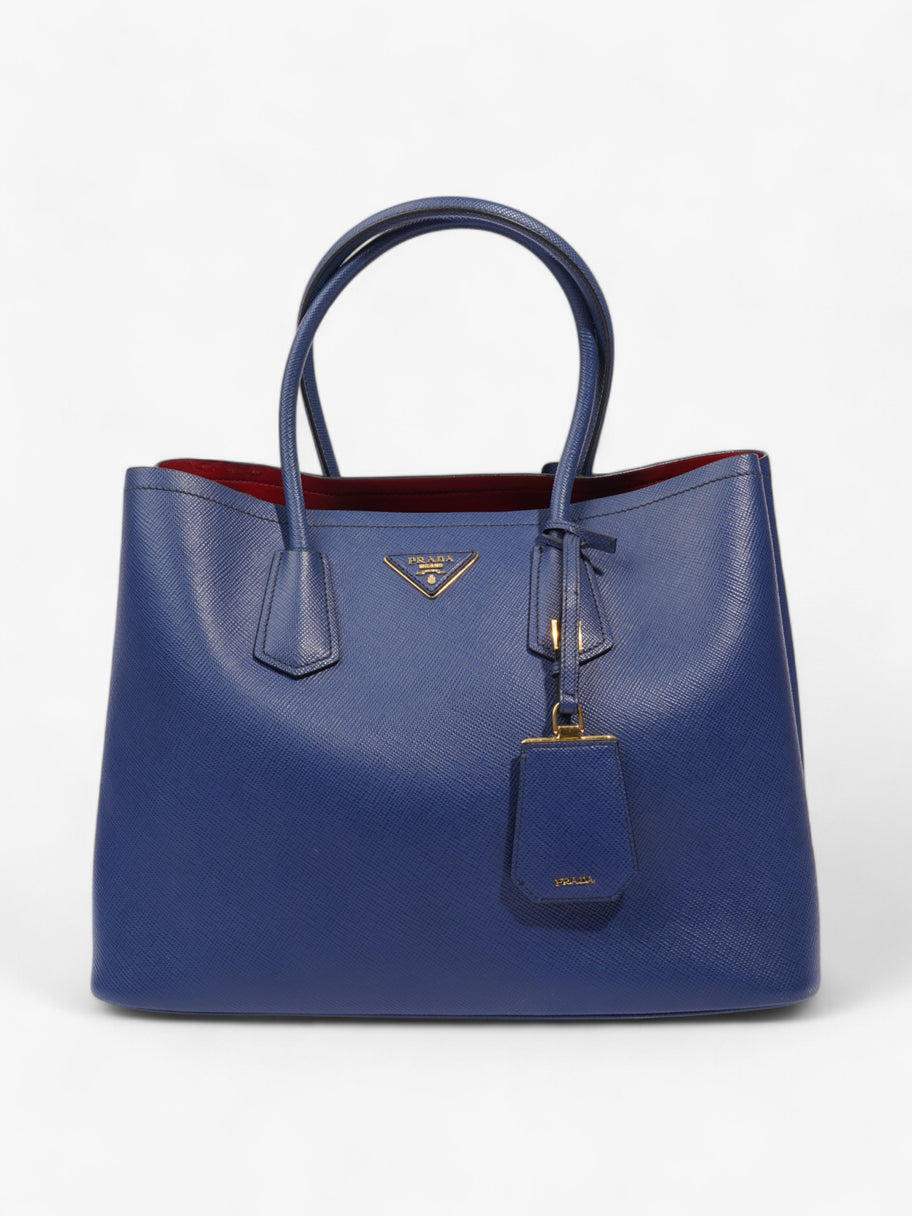 Prada Galleria Tote Blue Saffiano Leather Large Luxe Collective