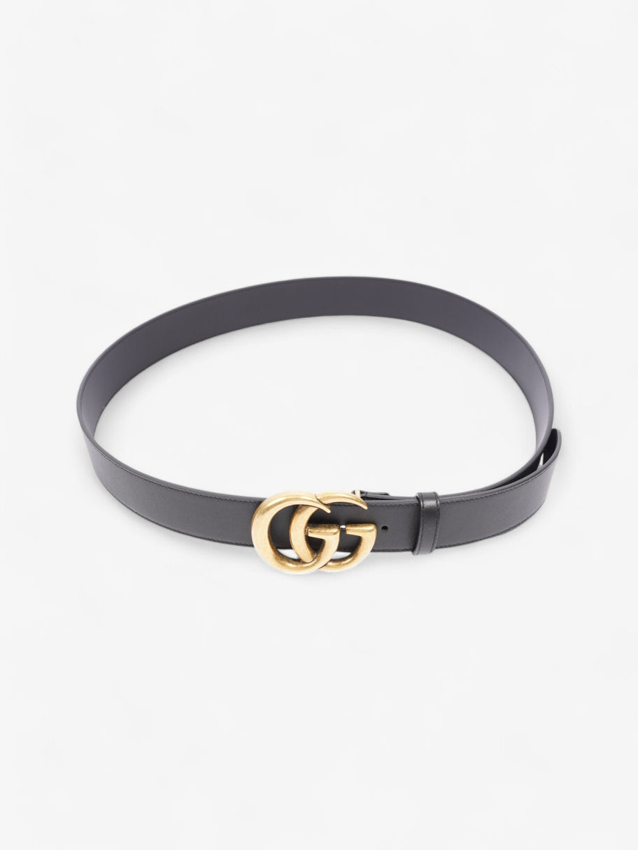 Gucci GG Marmont Wide Belt Black / Gold Leather 105cm / 42