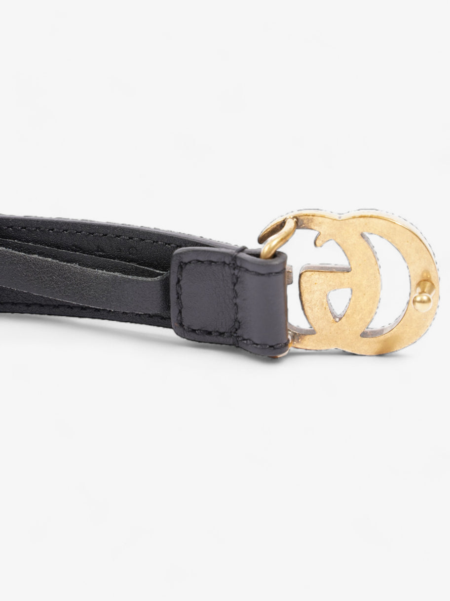 Gucci GG Marmont Thin Belt Black / Gold Leather 75cm / 30