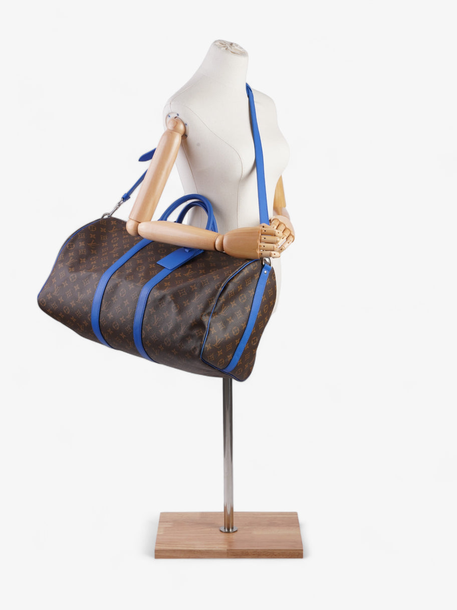 Louis Vuitton Keepall Bandoulière 50 Monogram / Blue Coated Canvas Image 2