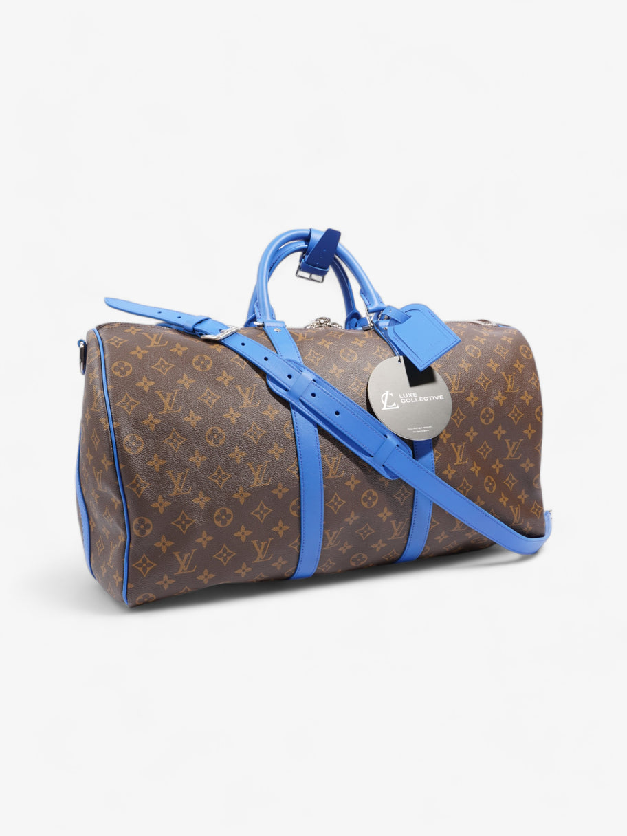 Louis Vuitton Keepall Bandoulière 50 Monogram / Blue Coated Canvas Image 9