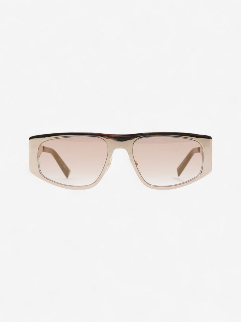  Givenchy Cut Out Sunglasses Gold / Black Acetate 145mm