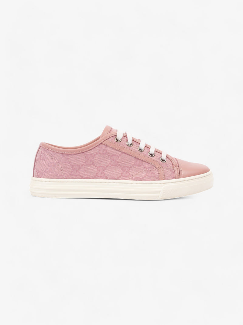  Gucci GG Low-top Sneakers Pink / White Canvas EU 36.5 UK 3.5