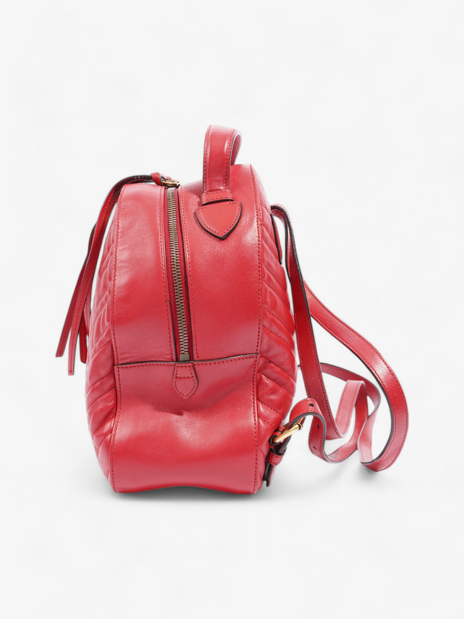 Gucci Marmont Backpack Red Matelasse Leather Image 3