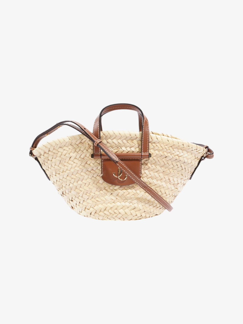  Jimmy Choo Macy Brown / Natural Raffia Small