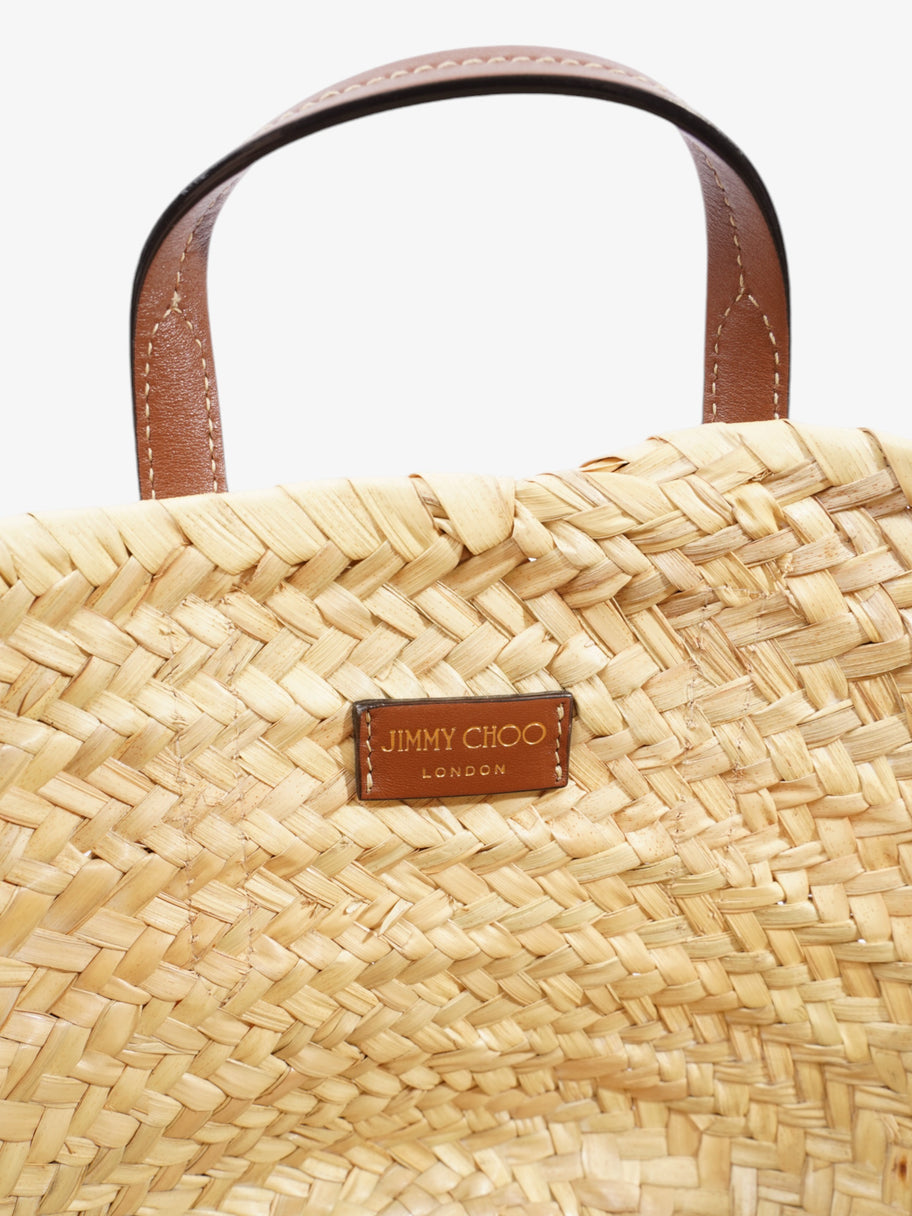 Jimmy Choo Macy Brown / Natural Raffia Small Image 8