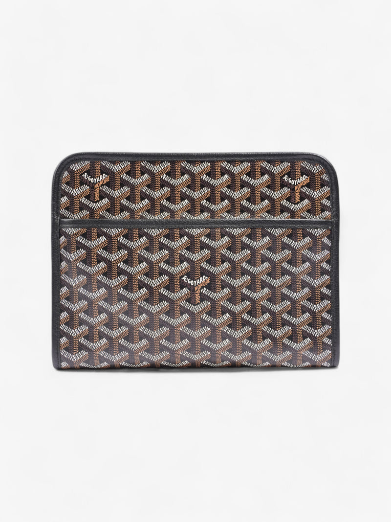  Goyard Jouvence Washbag Black / Brown Coated Canvas MM