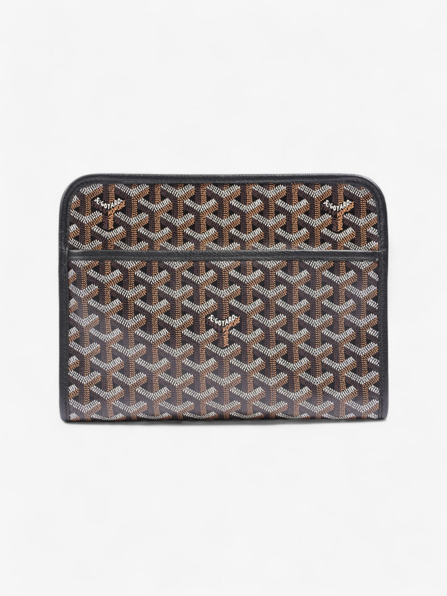 Goyard Jouvence Washbag Black / Brown Coated Canvas MM Image 1