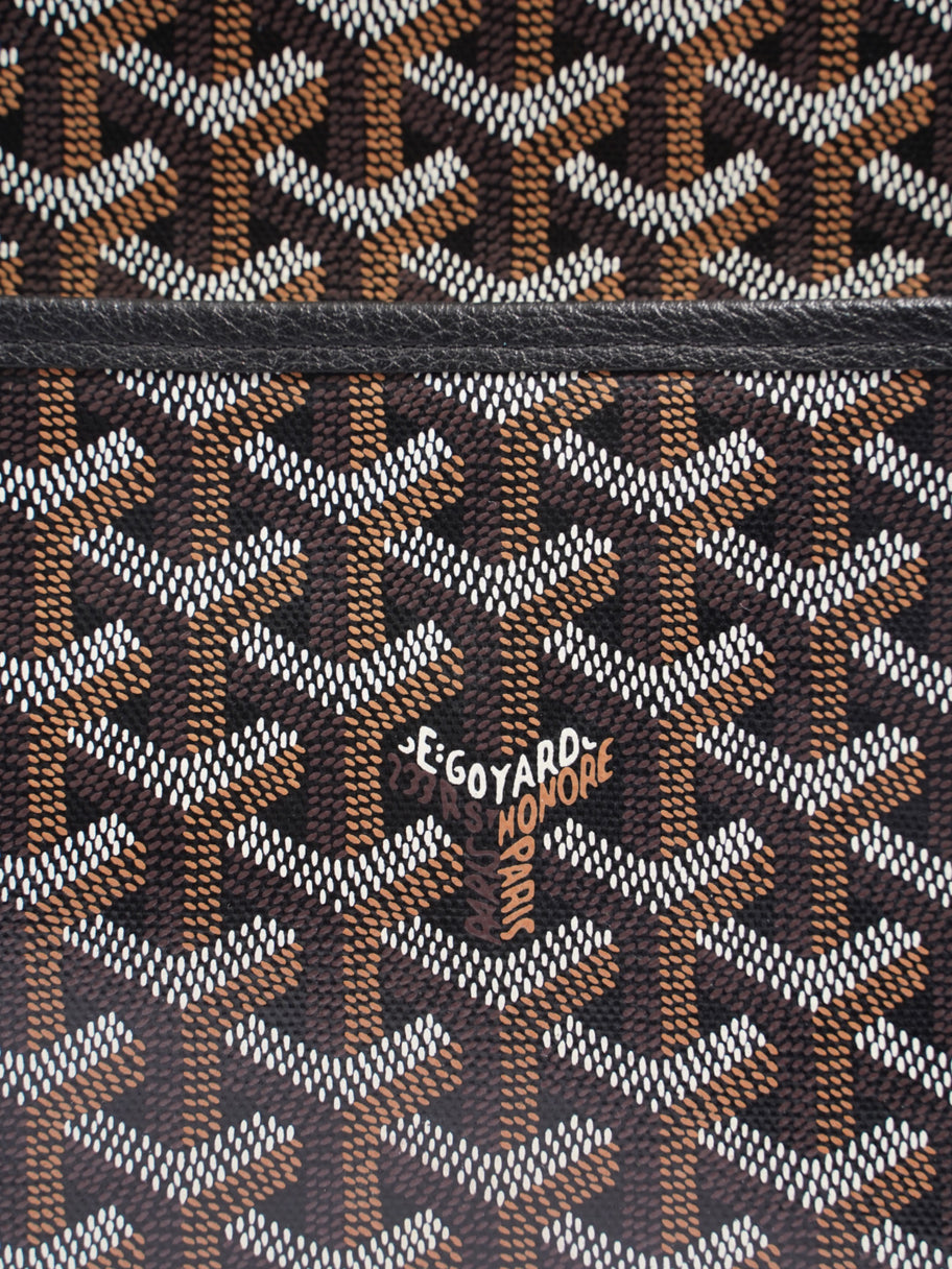 Goyard Jouvence Washbag Black / Brown Coated Canvas MM Image 7