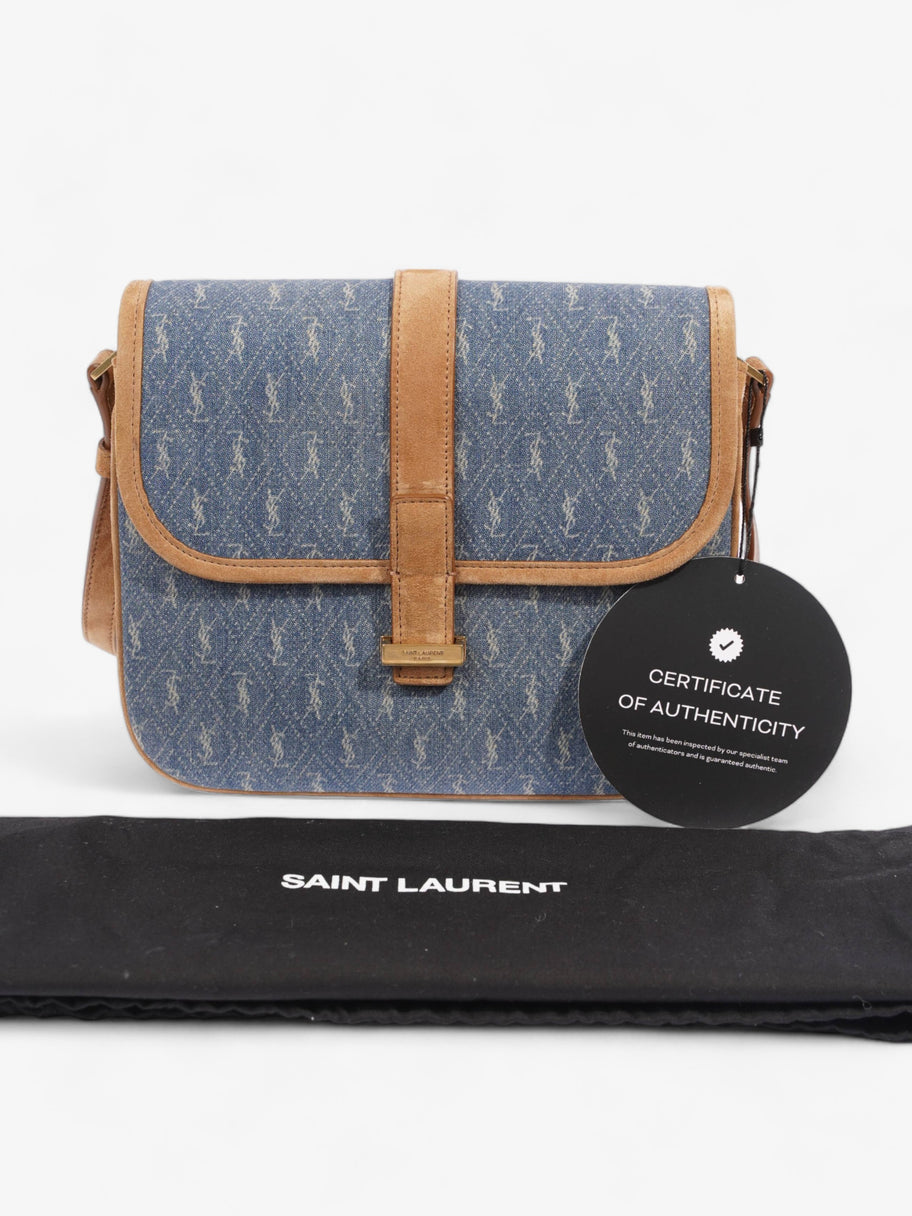 Saint Laurent Monogram Camera Denim / Brown Suede Denim Image 12