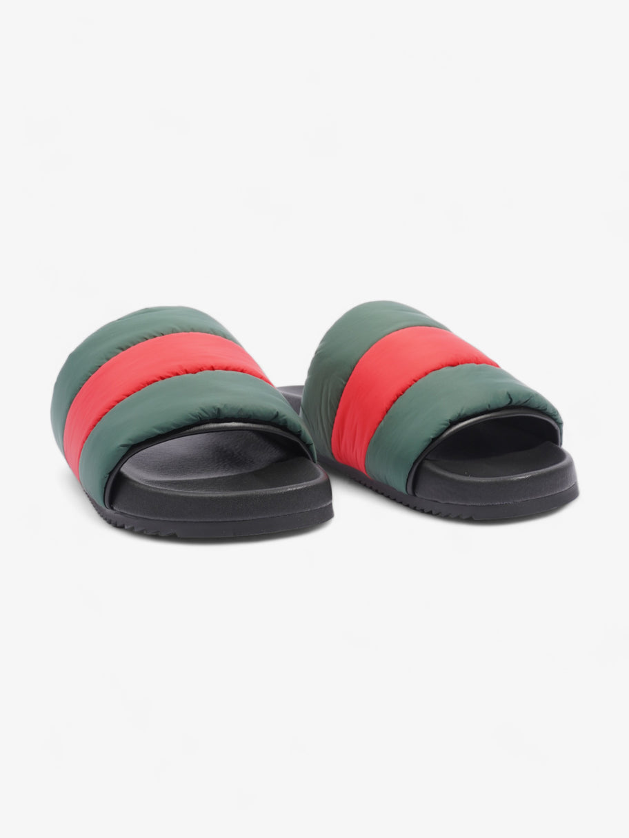 Web-Stripe Open-Toe Slides Red / Green Nylon EU 44 UK 10 Image 2