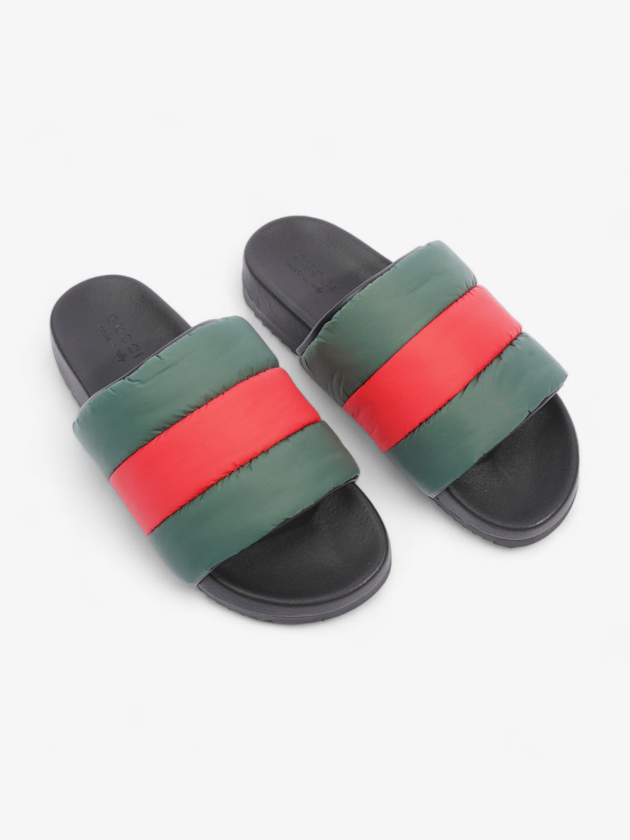 Web-Stripe Open-Toe Slides Red / Green Nylon EU 44 UK 10 Image 8