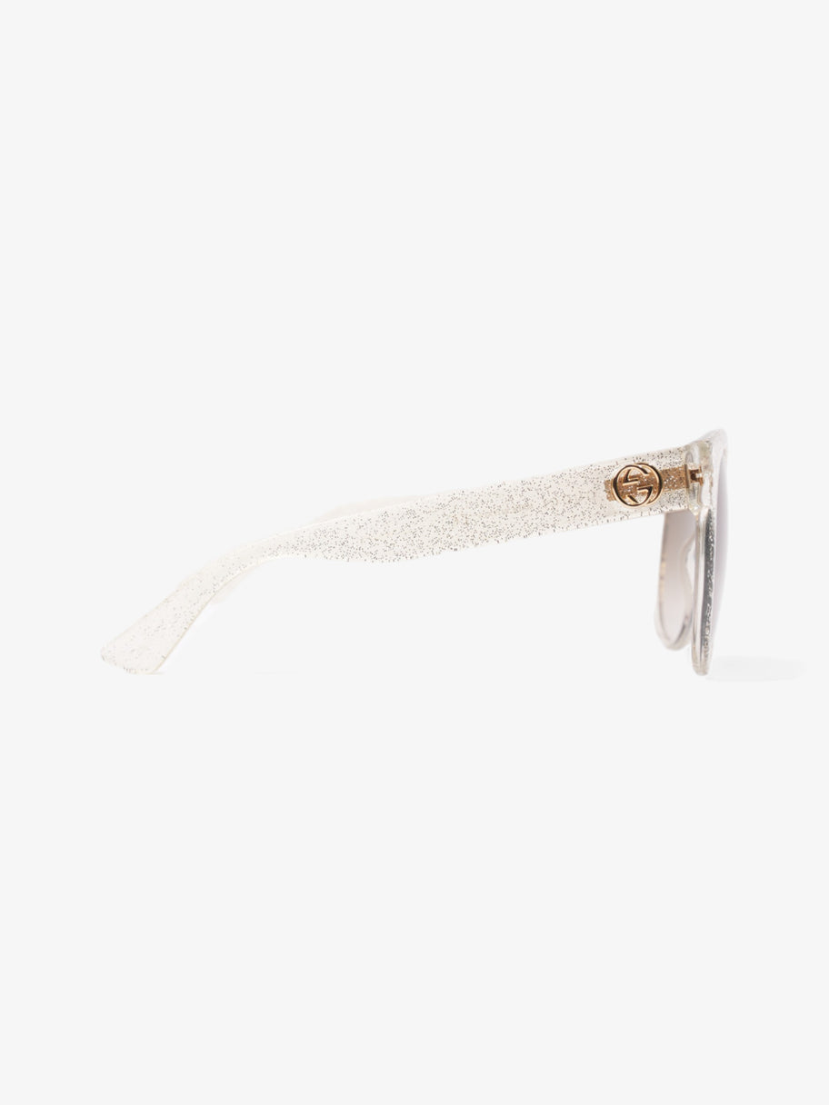 Gucci Sunglasses GG0035S Silver Glitter Acetate 140mm Image 5