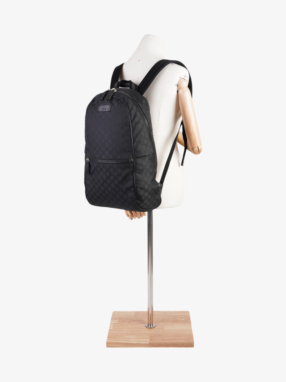 Gucci Double Zip Backpack Black / GG Supreme Nylon Image 2