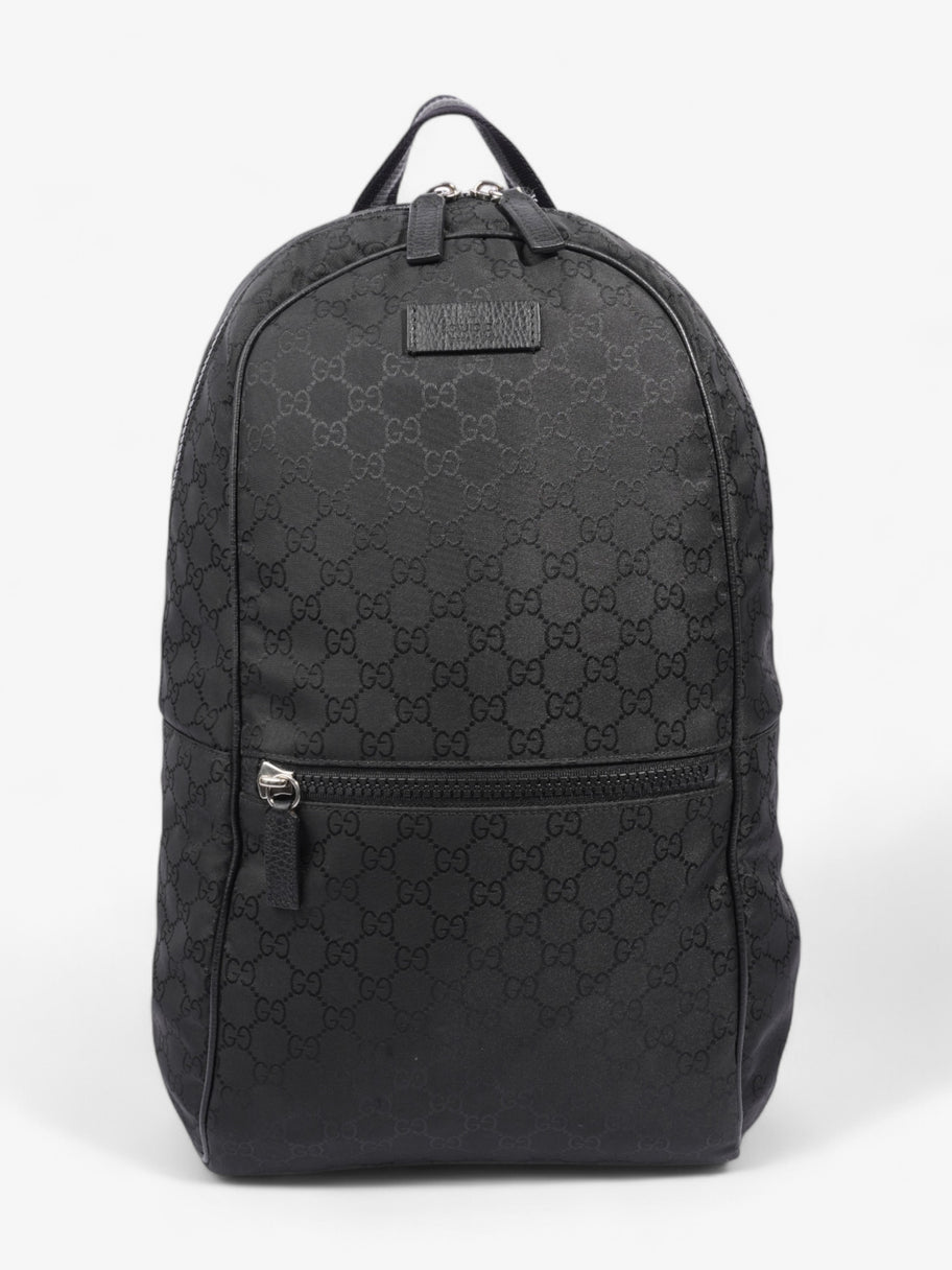 Gucci Double Zip Backpack Black GG Supreme Nylon Luxe Collective